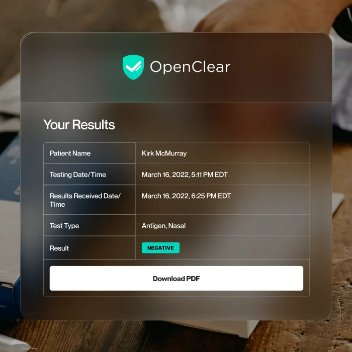 OpenClear — screen 1 of 3